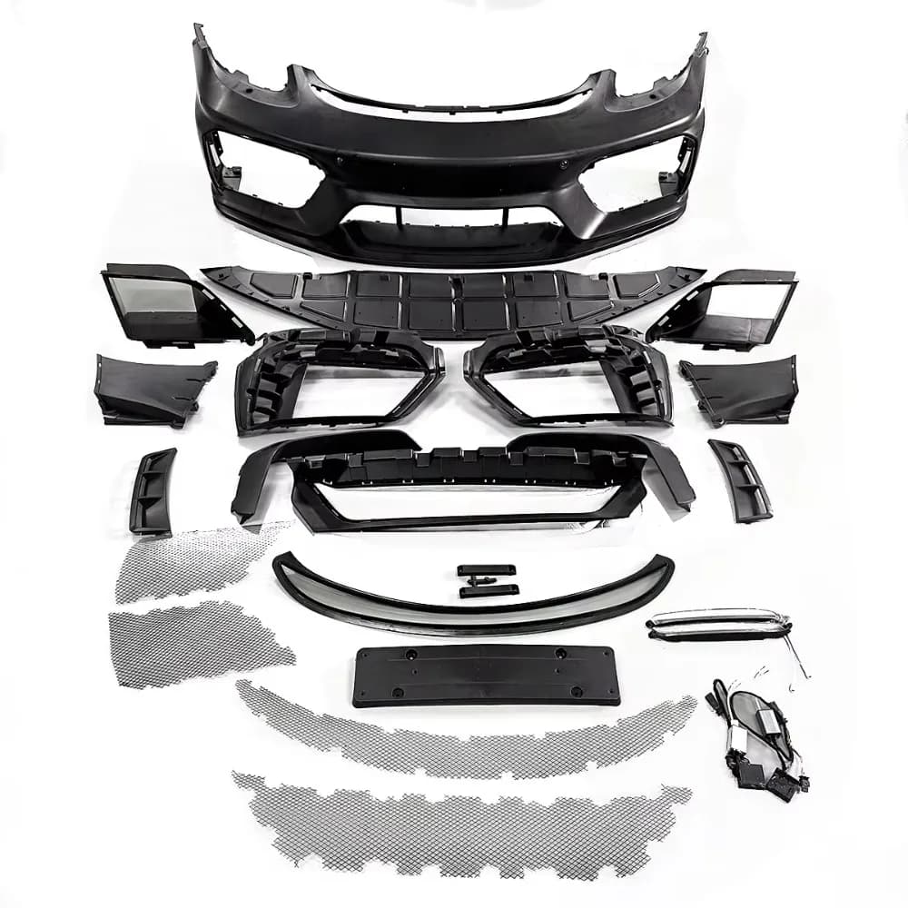 Hot Selling GT4 Style Body Kits for Porsche Cayman 718/981 Front Bumper Front Lip Rear Diffuser Spoiler Carbon Fiber Material