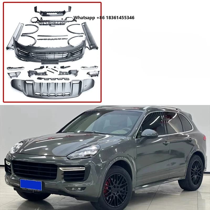 For 2015-2017 modified gts turbo Front bumper Assembly side skirt rear lip wheel Eyebrow surround Car Body kit