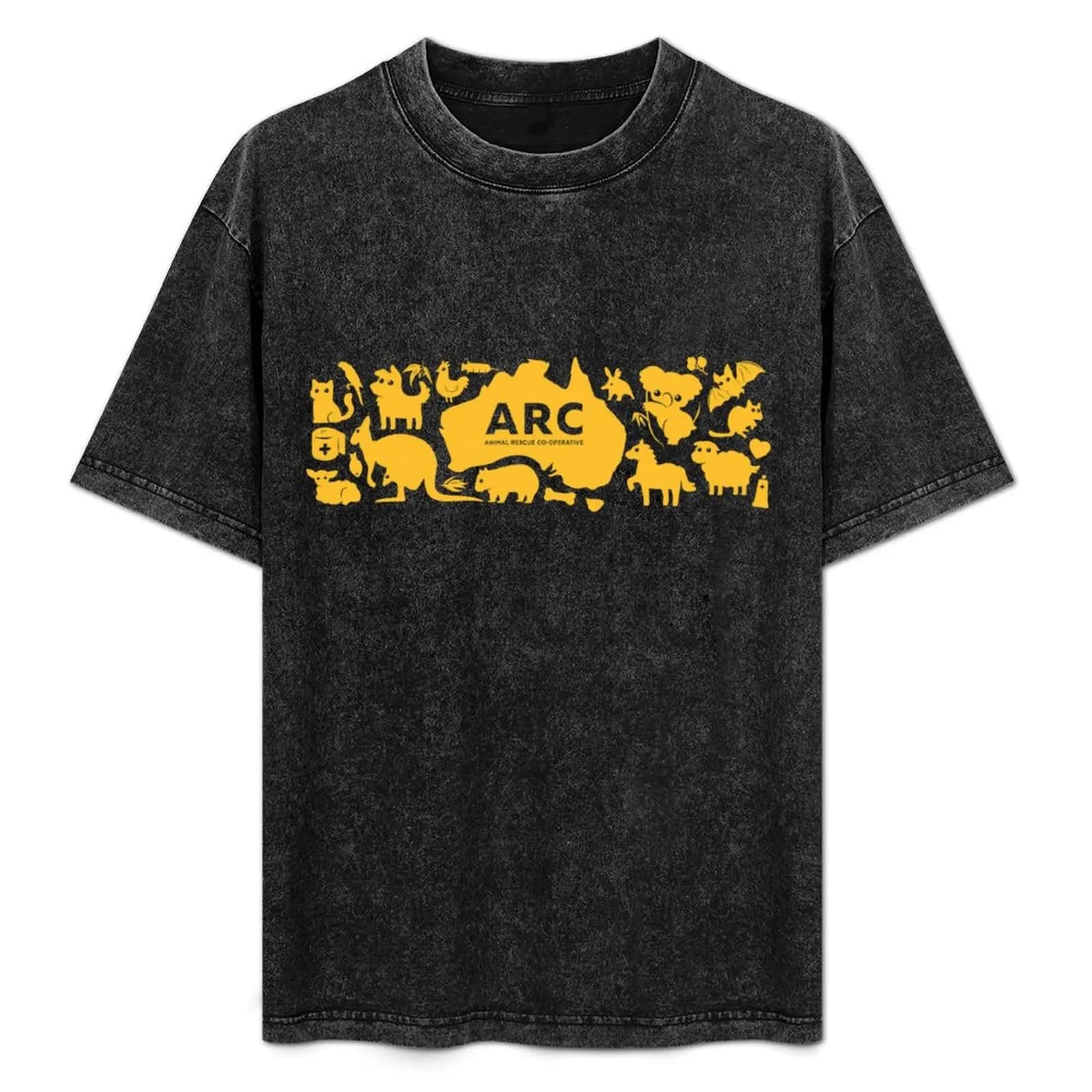 ARC Animals across Australia - in yellow T-Shirt Comfortable Work Wear Tee