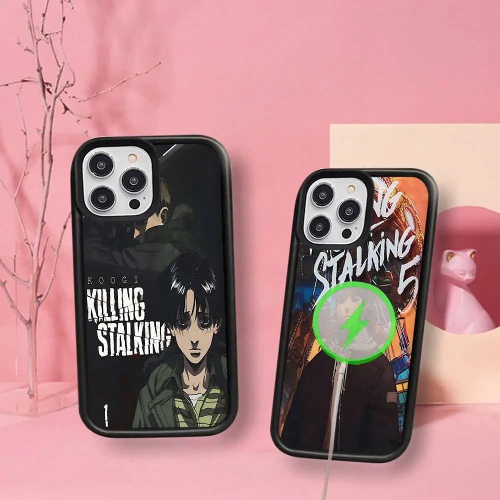 Korean Manga Killing Stalking Vintage Magnetic Wireless Phone Case For IPhone 17 16 15 14 13 12 11 Pro Max Plus Mag Phone Cover