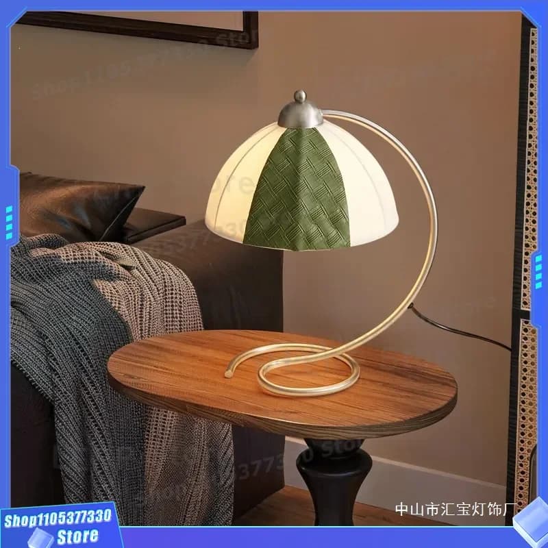 Nordic Minimalist Leather Bedside Lamp French Retro Designer Living Room Decorative Atmosphere Light Next To Sofa Bedroom