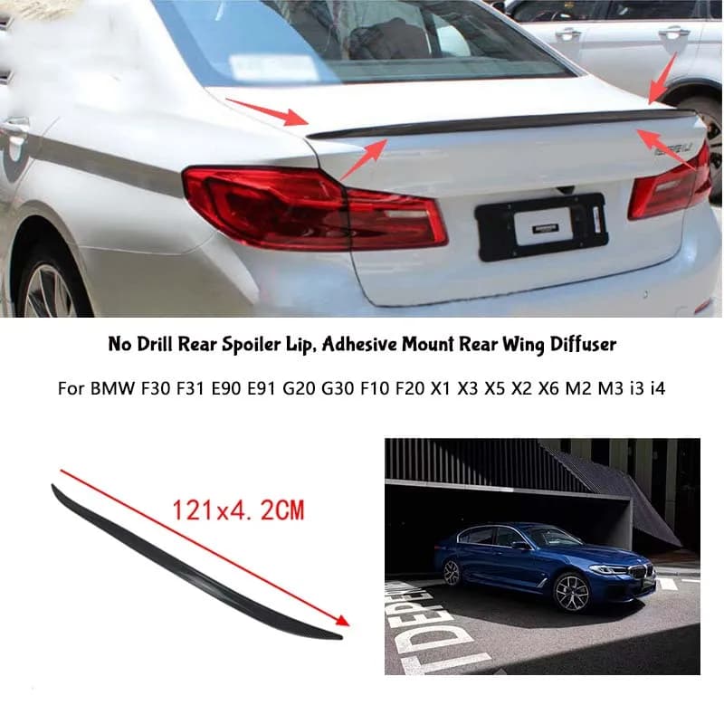 For BMW F30 F31 E90 E91 G20 G30 F10 F20 X1 X3 X5 X2 X6 M2 M3 i3 i4 Rear Wing Lip Car Rear Trunk Boot Lip Spoiler Wing