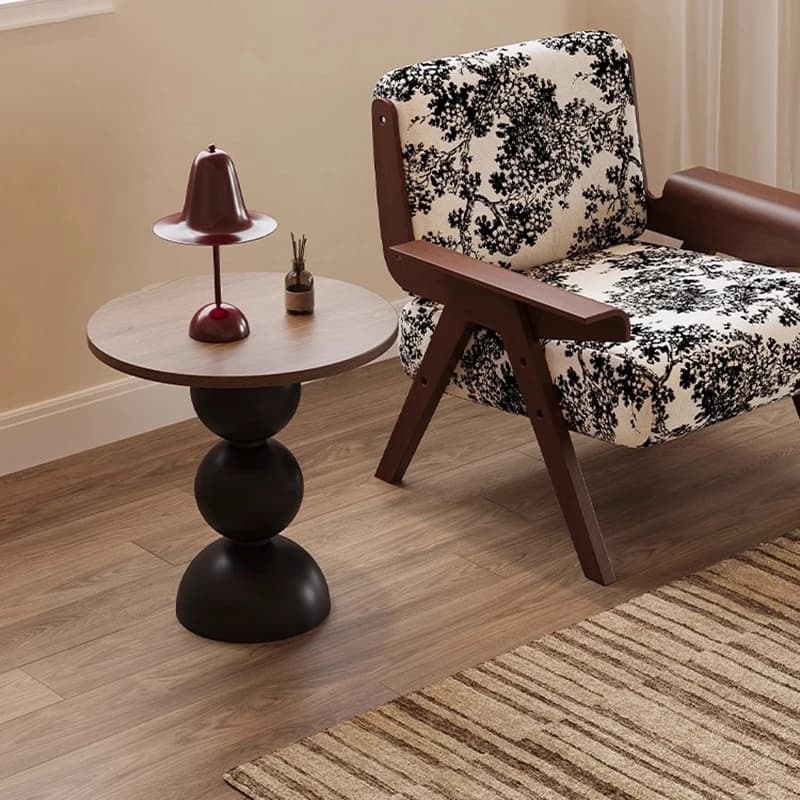 Small Space Coffee Table With Stools Round Wood Minimalist Funky Coffee Table Nordic Cool Meuble De Salon Living Room Furniture