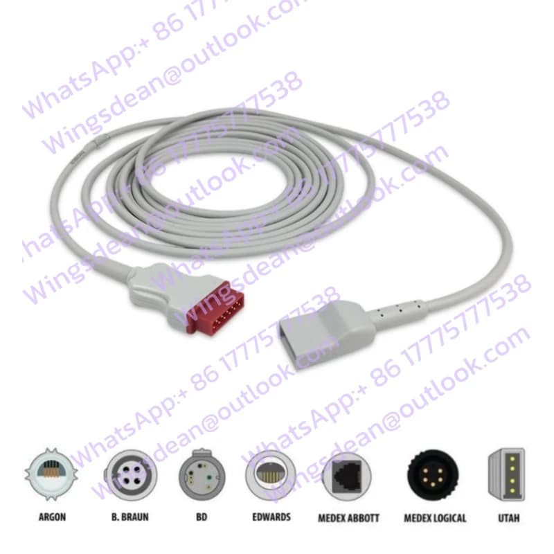 Healthcare Marquette IBP Adapter Cable/ Edwards Compatible 700078-001, 2104162-001, 700075-001