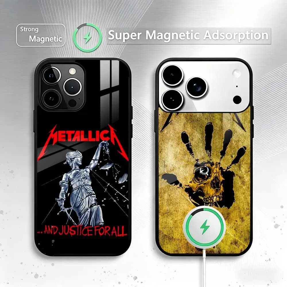 72 Seasons D-M-Metallica Phone Case For iPhone17,16,15,14,13,12,11 Plus,Pro Compatible with magnetic wireless charging