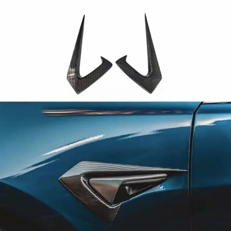 For Tesla Model 3 Model Y Blow Molded Wind Knife Sticker Carbon Fiber Pattern Car Exterior Styling Upgrade Accessories Trim Part
