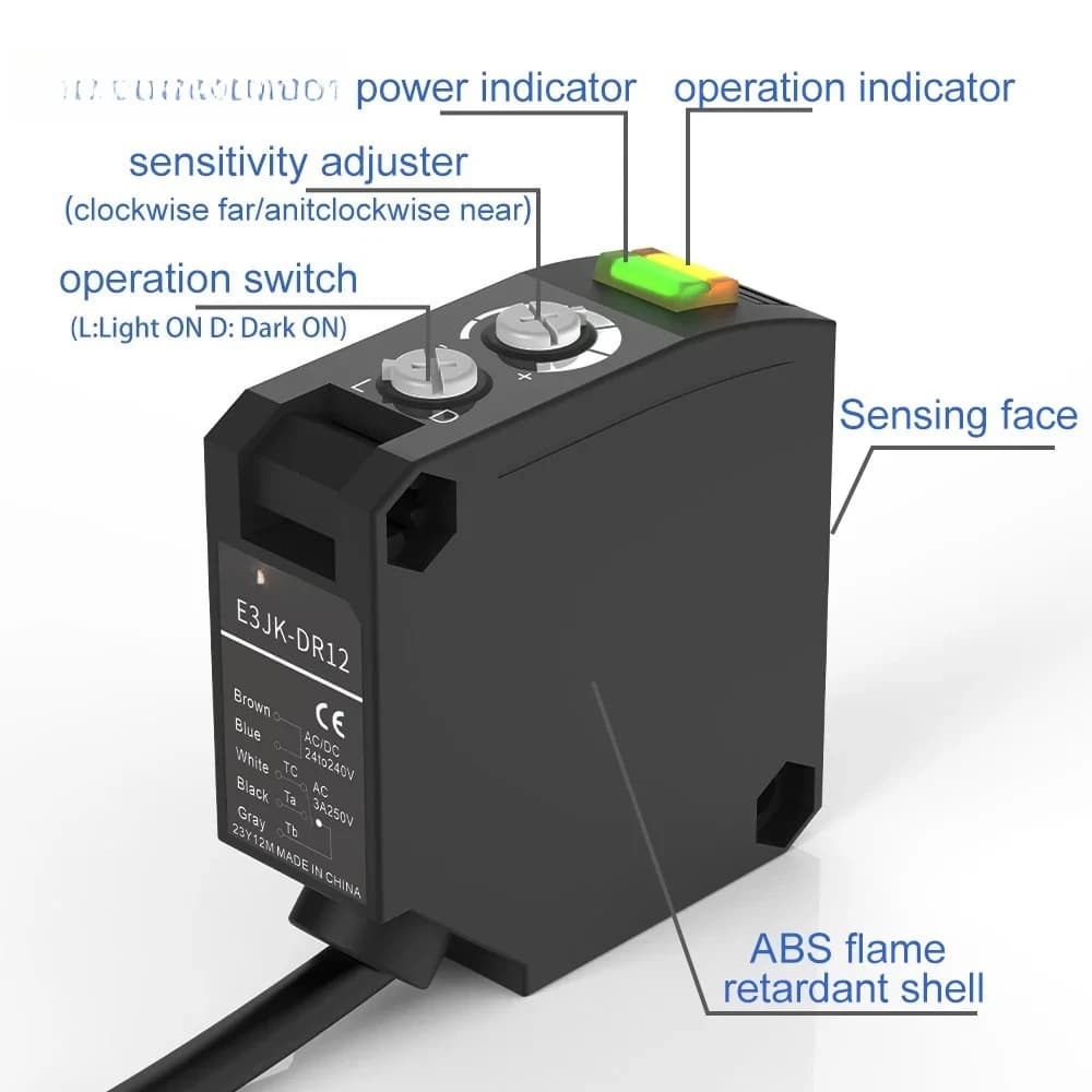 E3JK-RR11 DC 24V Diffuse Reflective Photoelectric Sensor Switch (No Relay Output)