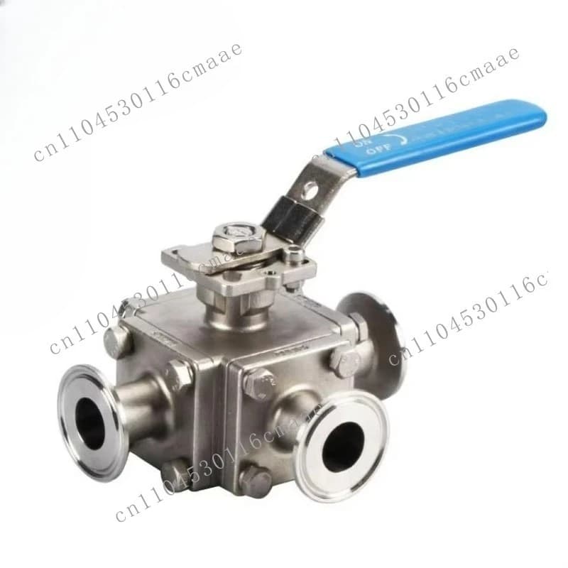Manual Quick Installation Reverse Ball Valve Food Grade 304/316 Liter Three-Way Cross Ball Valve