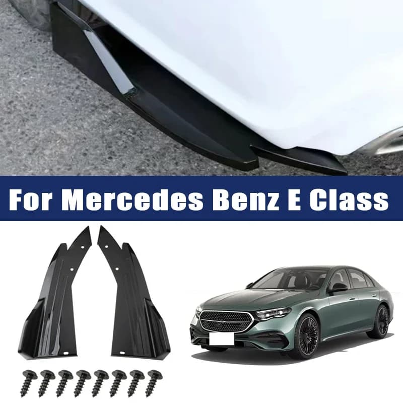 2pcs Car Rear Bumper Lip Modification Accessories Carbon Fiber Side Skirt Spoiler For Mercedes Benz E Class (W211 W212 W213)