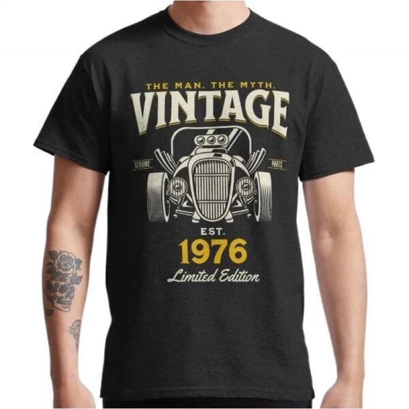 Made In 1976 - All Original Parts Birthday 1976 Limited Edition Gift T-Shirt 100% cotton printed Short Sleeve Graphic clothes