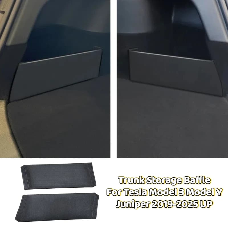 For Tesla Model 3 Model Y Juniper 2019-2025 UP Trunk Storage Baffle Organized Box Partition Side Storage Modified Accessories