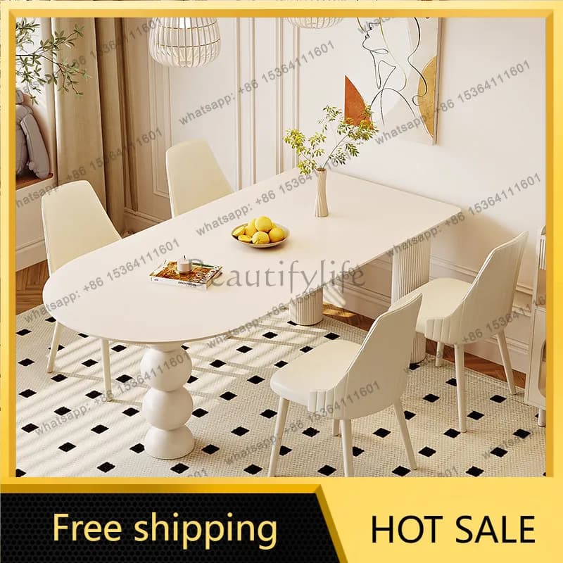 FG Nordic Designer Dining Table Modern Hallway Restaurant Lounge Corner Dining Table Reception Luxury Muebles Kitchen Furniture