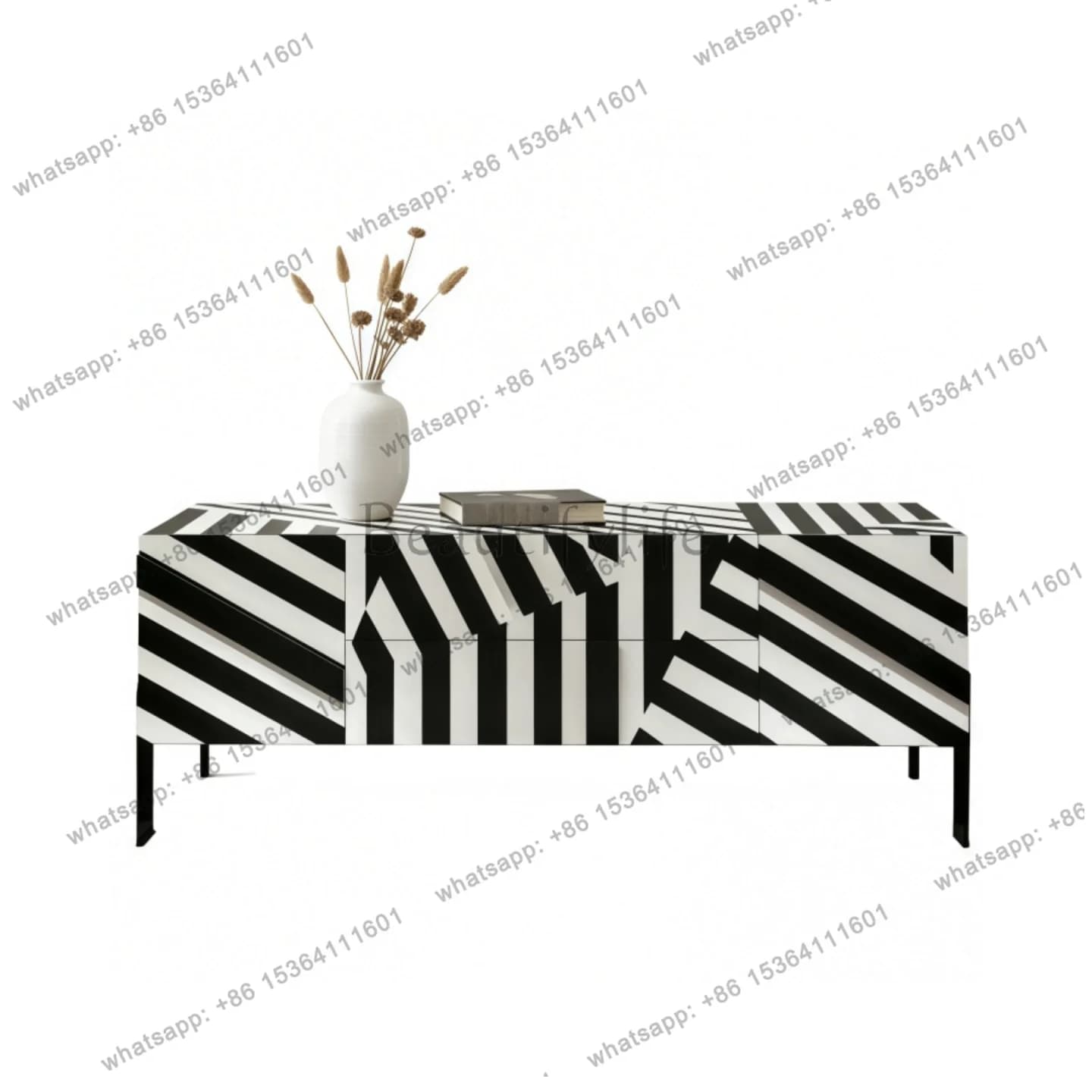 Modern simple paint dining side solid wood entry porch cabinet household storage decorative tea cabinet