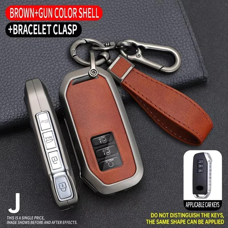 Fashion Leather Key Case Cover Fob Keychain For Kia Sorento MQ4 2020 2021 2022 EV6 K8 V6 For Kia Sportage 2023 7 Buttons