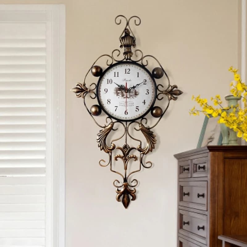 Nordic Living Room Wall Clock Restaurant Digital Clock American Style Vintage Mural Watch Mute Quartz Clock Home Decor Items