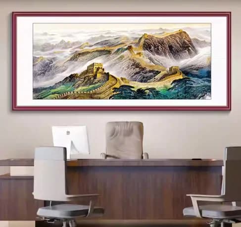 Chinese Style The Great Wall Landscape Print Art Canvas Poster, for Living Room Decor, Home Wall Picture