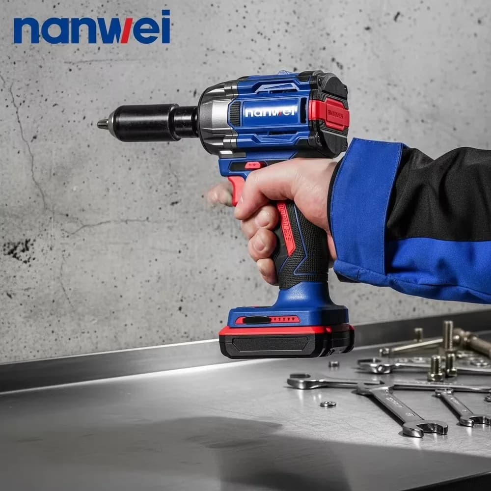1/2" Cordless Impact Wrench 500N Brushless Motor 3-Speed Adjustable Electric Power Tool For Car Repair