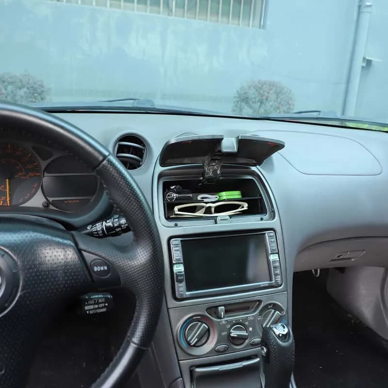 ABS Car Dashboard Organizer Multi-function Box Front Storage Layered Partitions Interior Car Accessories For Toyota Celica 99-05