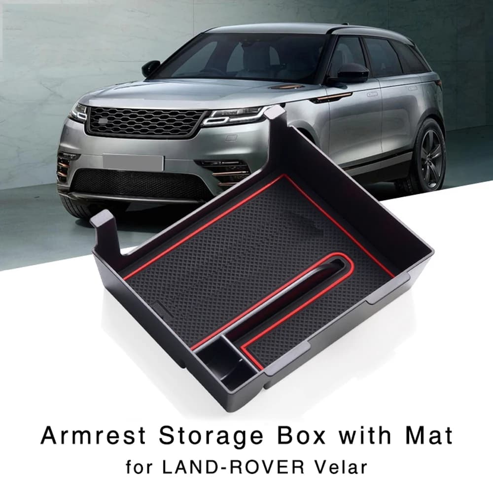 Armrest Storage Box for Land Rover Velar 2017 2018 2019 Interior Center Console Organizer Glove Holder Tray