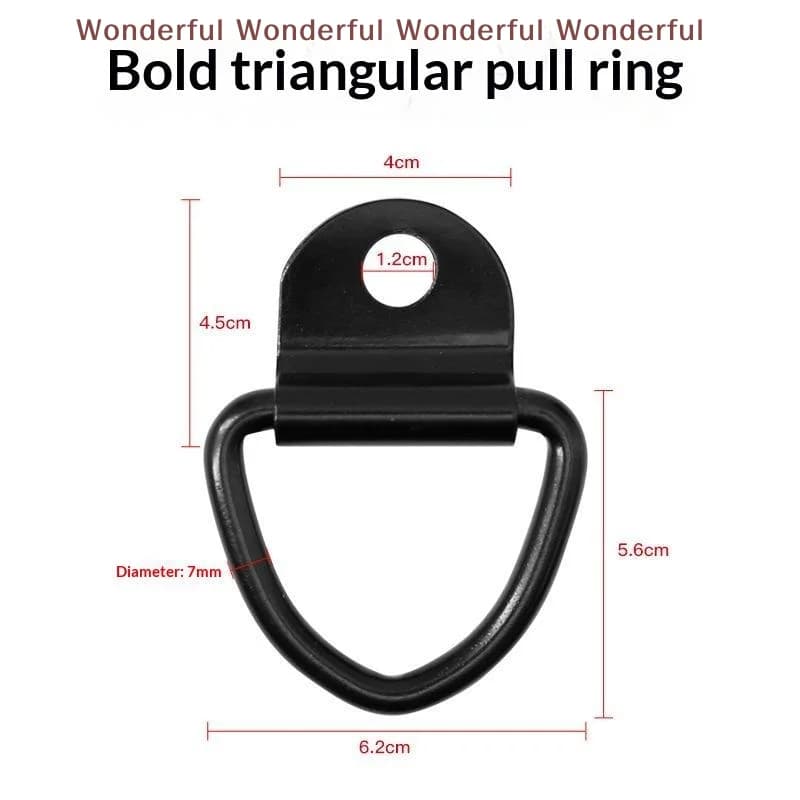 4Pcs Rustproof D-Shaped Car Puller Hooks Stainless Steel Tie Down Anchors Rings for Pickup Cargo Box Moving Goods Securing