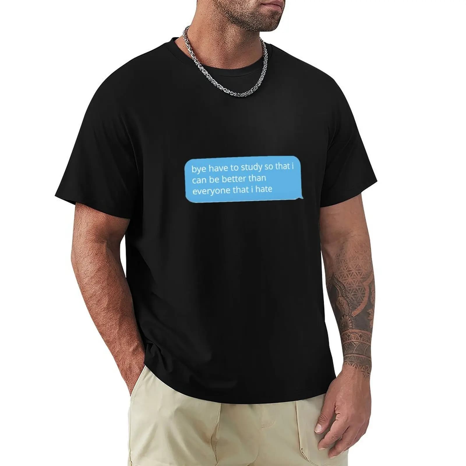 bye have to study T-Shirt Basic Casual Short Sleeve Cotton Shirt