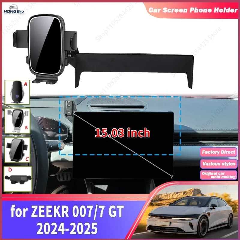 For ZEEKR 007 7 GT 7GT 24-25 LHD 15.03 (Not Fit for 15.4 Inch) Navigation Phone Holder Mount Customized Car Screen Holder Set