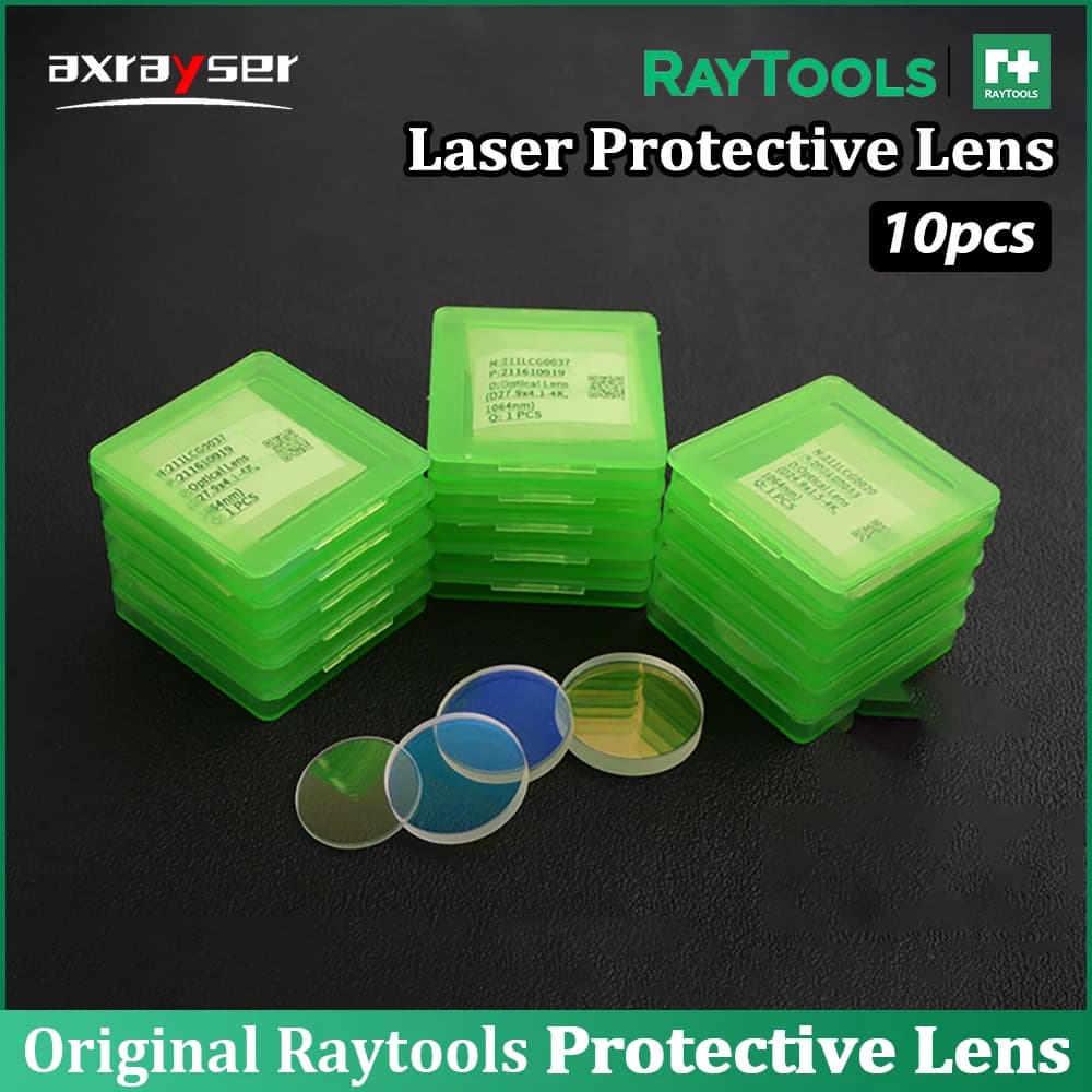 10Pcs Original Raytools Laser Protective Windows Optical Lens 27.9x4.1 37x7 38.1x1.6 For BM109 BT240 BM111 BM114S BM115 BS06K