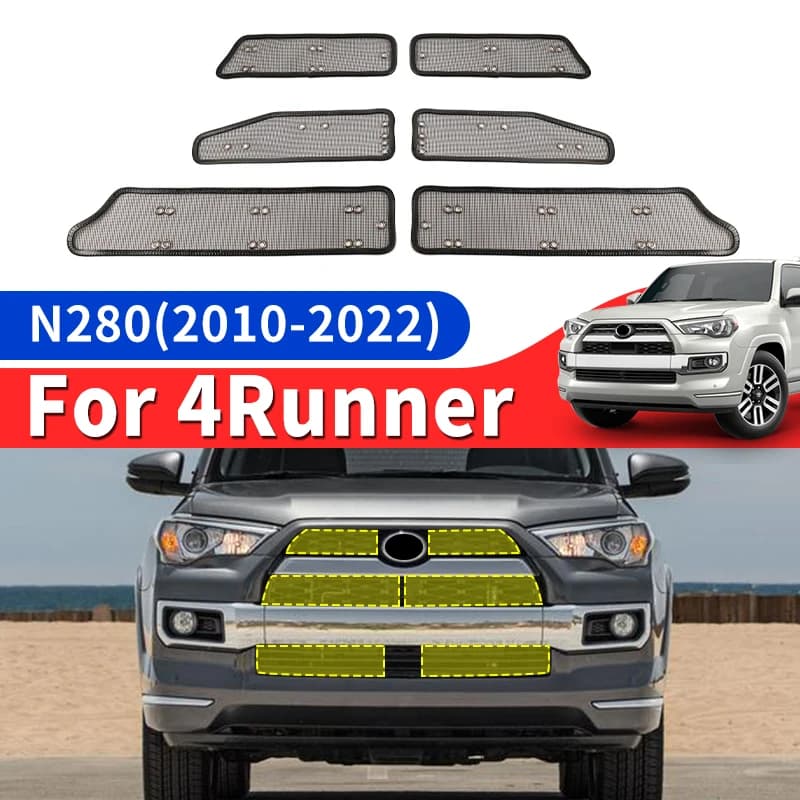 Front Grille Stainless Steel Wire Mesh for Toyota 4Runner 2010-2025 TRD Pro Sport Premium off-Road Exterior Parts Accessories