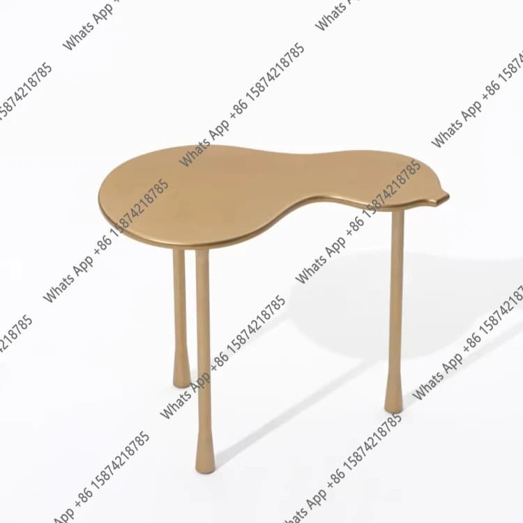 "Linglong Gourd" Lucky Copper Small Coffee Table Outdoor Small Tea Table by the Sofa