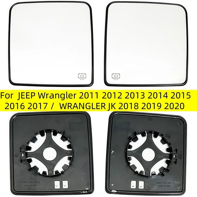 For JEEP Wrangler 2011 2012 2013 2014 2015 2016 2017 / WRANGLER JK 2018 2019 2020 Car Convex Heated Mirror Glass Heated Lens