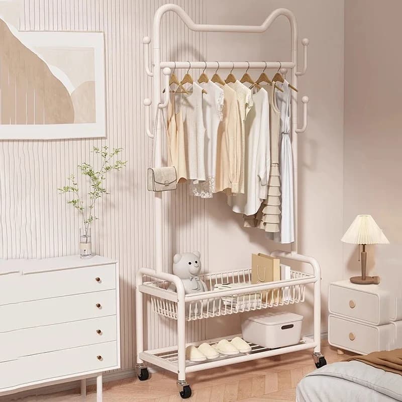 Drying Balcony Clothes Rack Basket Bedroom Clearance Storage Kids Room Clothes Rack Beautiful White Storage Home Furniture