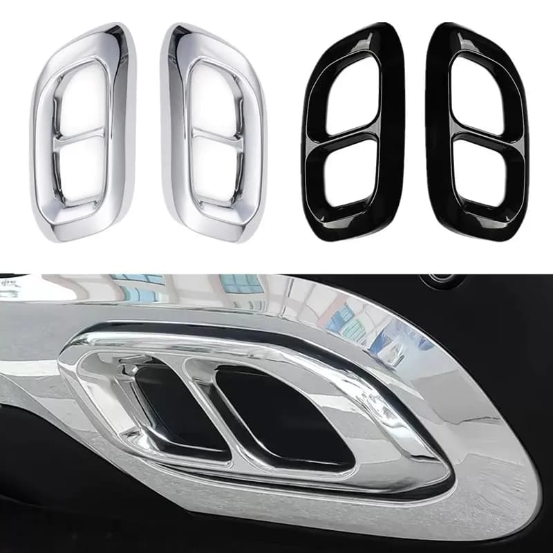 Car Tail Throat Liner Pipe Exhaust System Cover ABS plastics tailpipe cover For Mercedes Benz GLC GLE GLS W167 W253 2020-2024