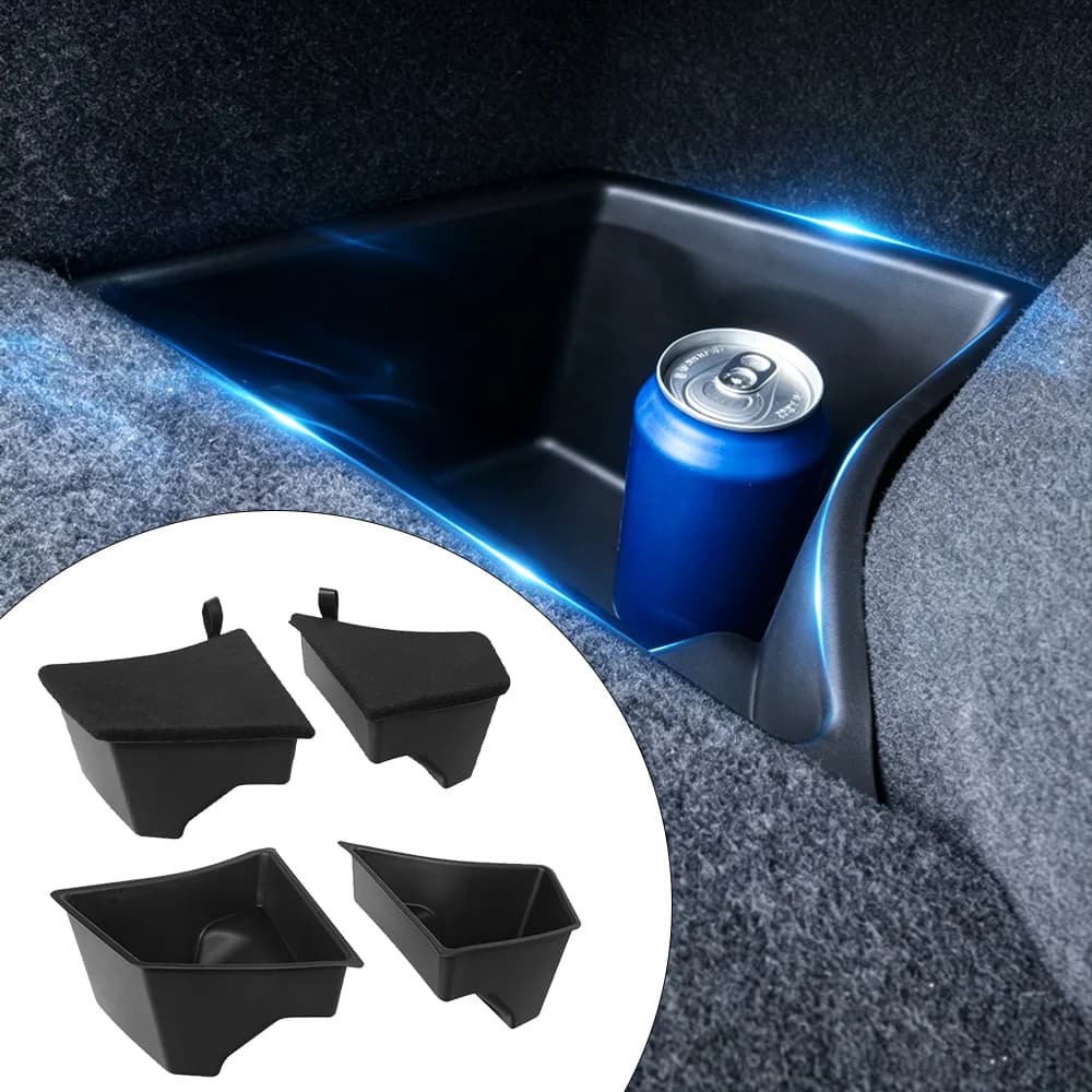 For 2024 2025 2026 Tesla Model 3 Highland Trunk Organizer Waterproof Trunk Storage Bin Rear Trunk Side Storage Box Accessories