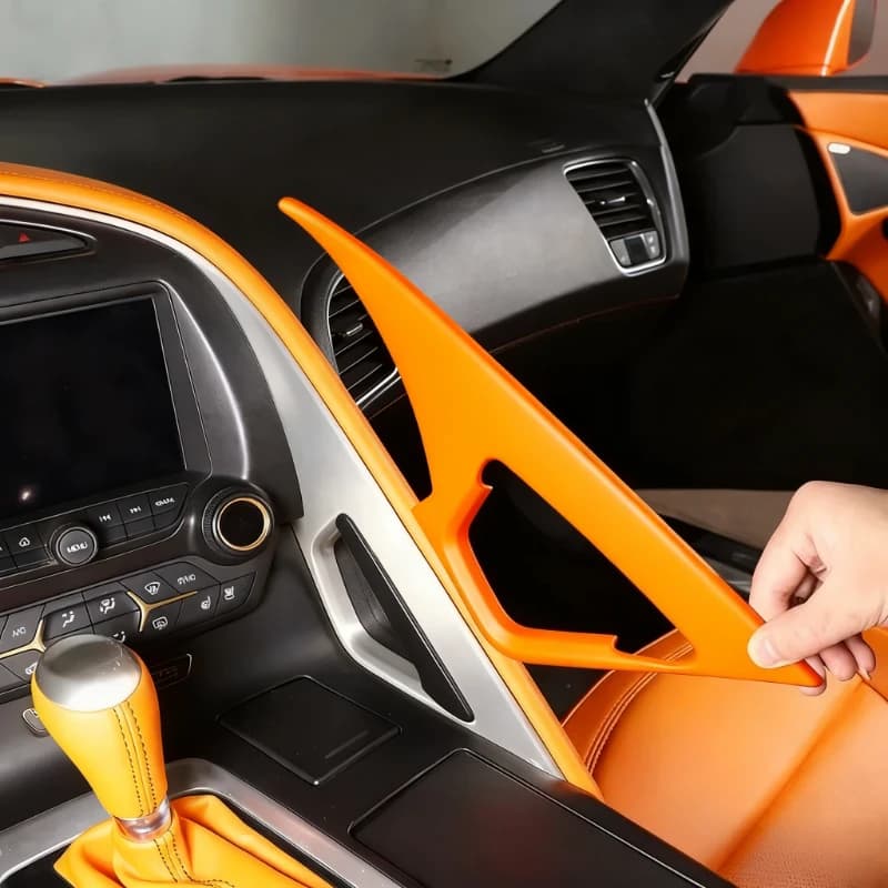 For Chevrolet Corvette C7 14-19 ABS Car Center Control Handle Decorative Frame Cover Trim Interior Car Accessories