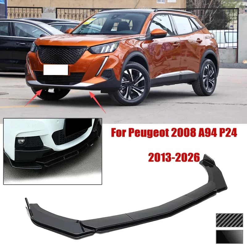 5pcs Front Bumper Shovel For Peugeot 2008 A94 P24 2013-2026 Spoiler Front Bumper Deflector Anti Scratch Protection Device