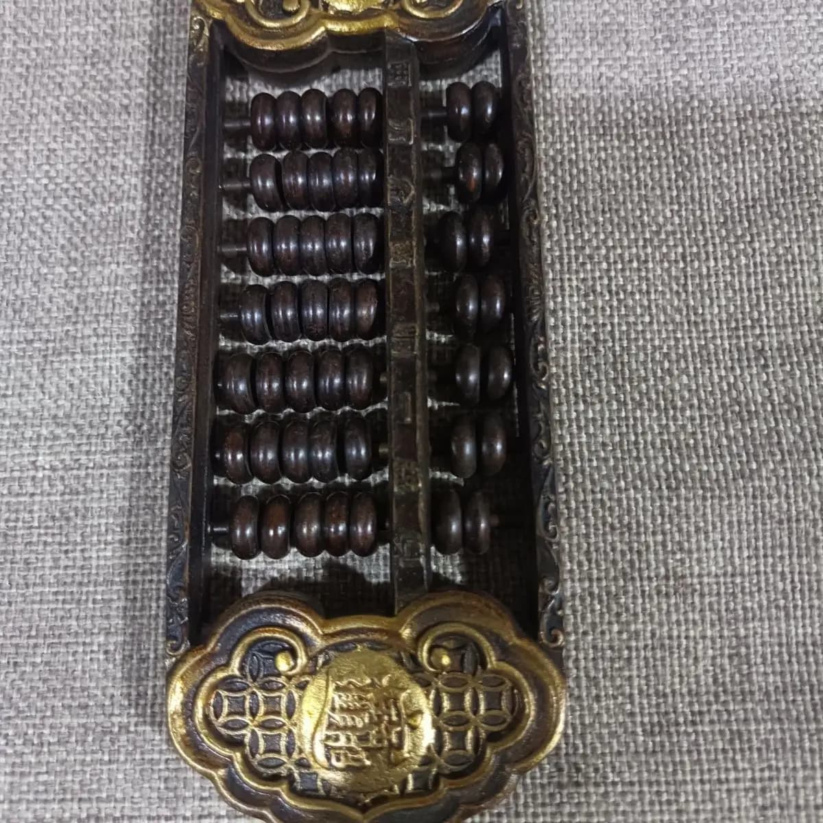 bronze collection, copper abacus, "Abacus rings, gold ten thousand taels", fortune and treasure, ornament