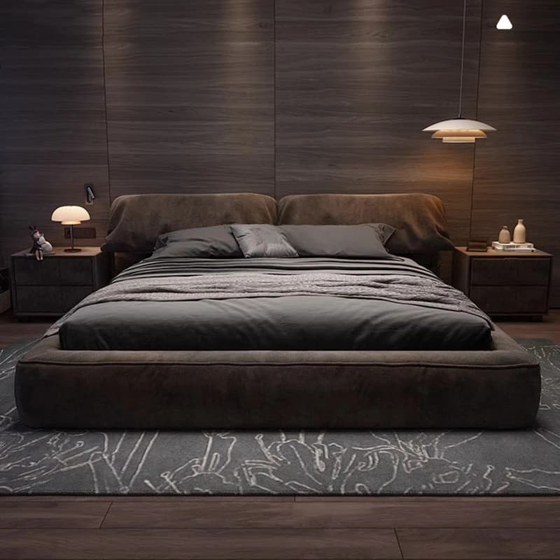 Glamorous King Modern Double Bed Frame High End Queen Headboard Bed Frame Platform Designer Sleeping Cama Box Casal Furnitures