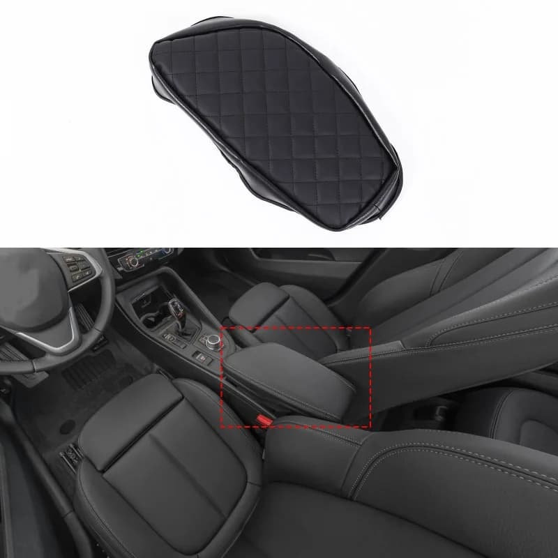 Leather Center Console Armrest Cover protective case for 2016-2022 BMW X1  F49 Auto Interior  Accessories