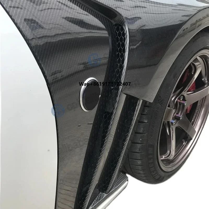 Customized V Style Honeycomb Carbon Fiber Rear Vent Fenders for  370z Z34 2009-2015 Carbon Fenders Body Kit Upgrade