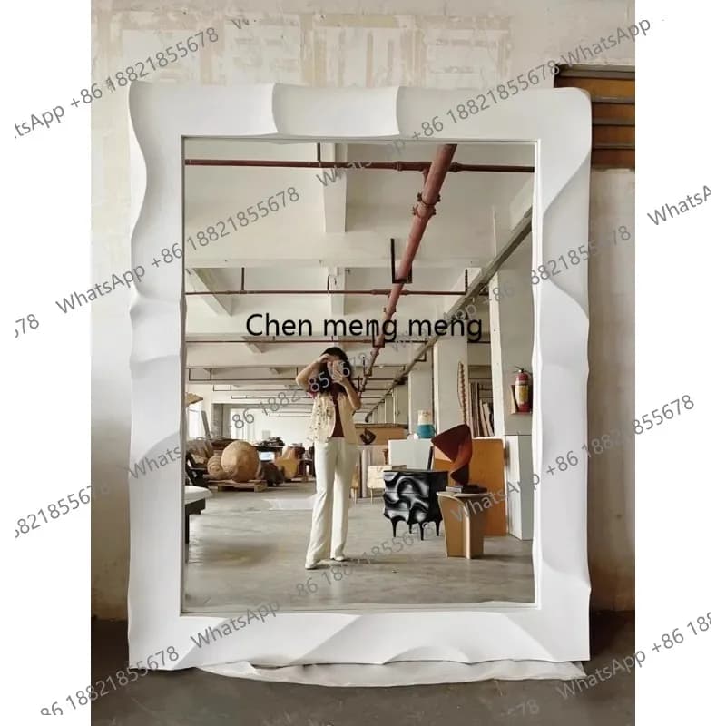 Fashion High Definition Design Artistic Sense Full-body Mirror American Style Living Room Decoration Square Large-Frame Mirror