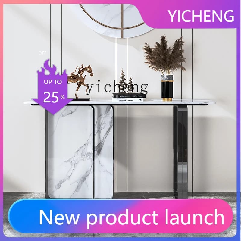 LYY  light luxury entrance table simple modern new Chinese style strip case wall view table minimalist entrance cabinet