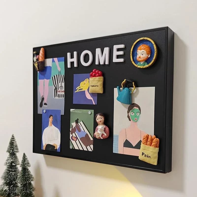 Magnetic meter box decorative painting blocking ugly artifact free punching DIY refrigerator sticker blackboard Internet