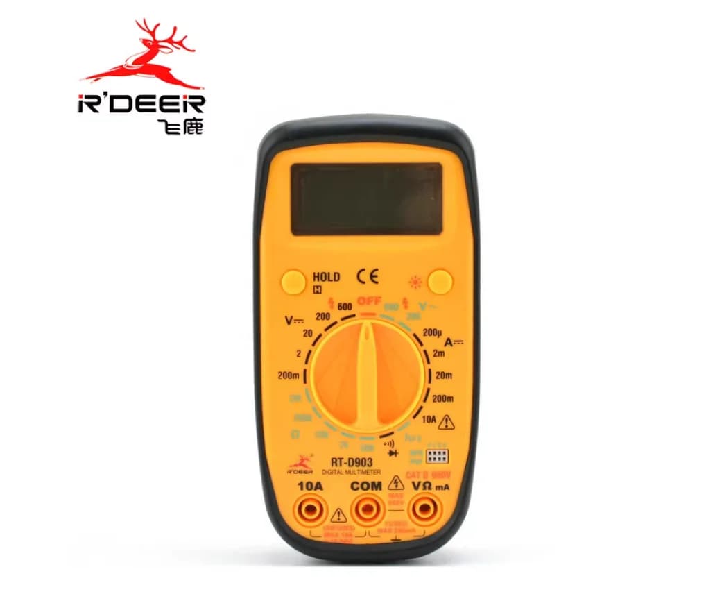 R'DEER tool Fashionable pocket Manual range switching digital multimeter LCD universal meter max reading 1999 NO.RT-D903