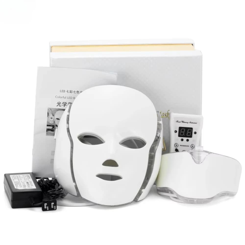 Hot Selling Photon Therapy Facial Mask Electric Heating Anti Aging Wrinkle Rejuvenation Beauty Device