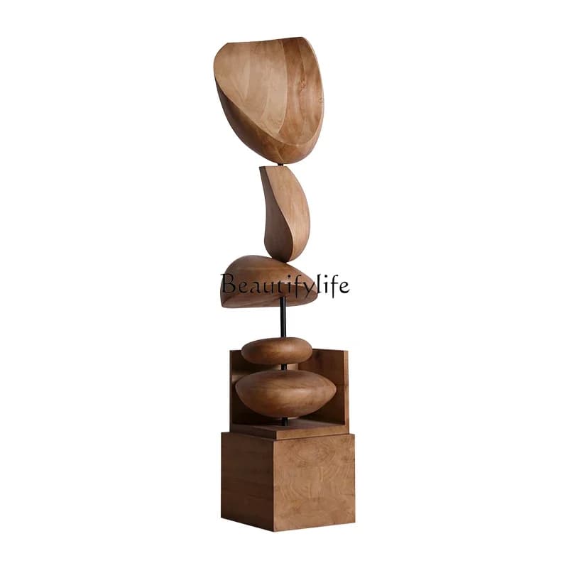Art sculpture floor-to-ceiling ornaments B & B porch Hotel staircase creative wood carving soft decoration