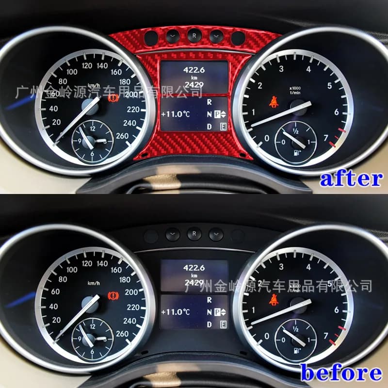Suitable for 2009-12 Mercedes-Benz R-Class car interior modified carbon fiber speedometer decorative stickers