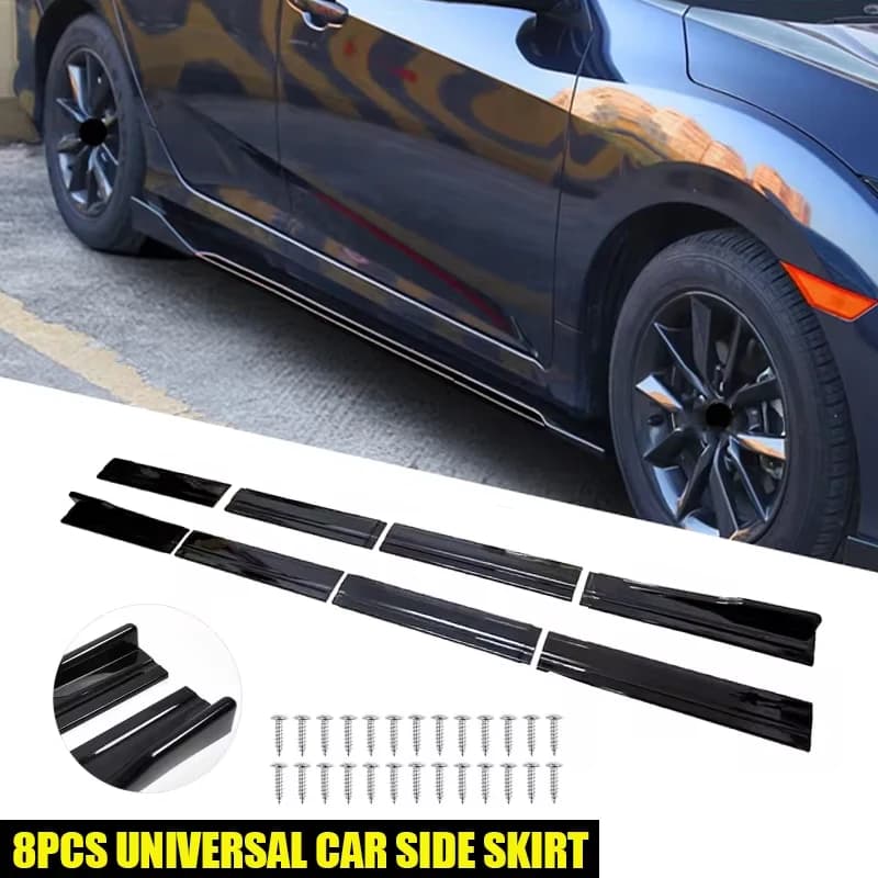 Universal 86.6 Inch Side Skirts Rocker Panels Extension For Audi A3 8V A4 B8 BMW X5 E70 E90 G20 F20 VW ID.3 Passat B8 Ford Focus