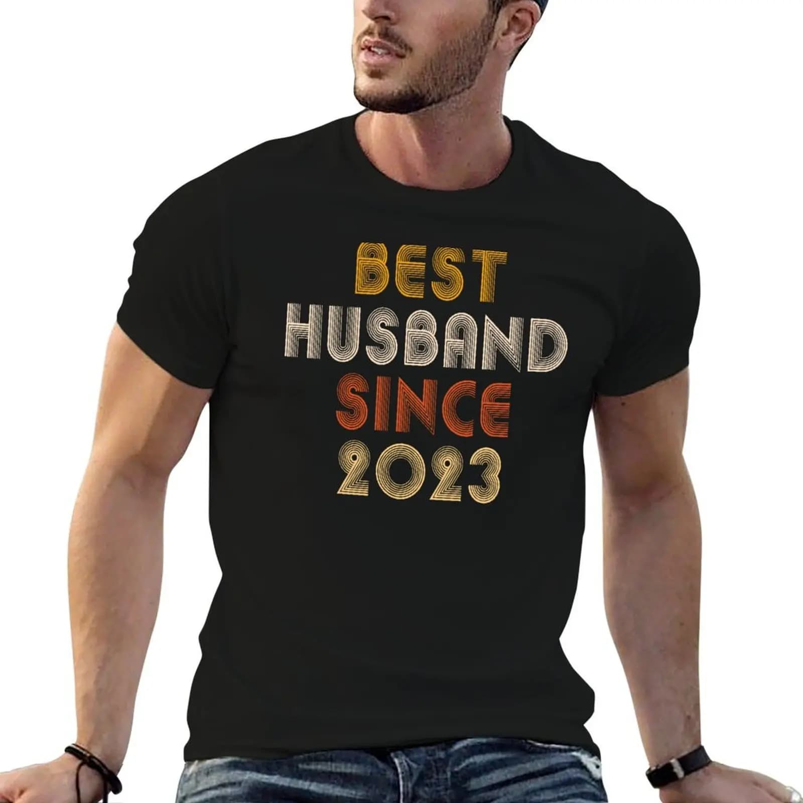 Husband since 2023 T-Shirt animal prinfor boys anime tshirt T-shirt men