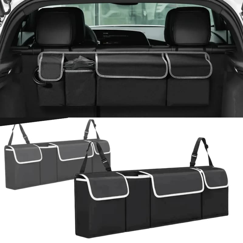 SUV Car Trunk Organizer Backseat Storage Bag Hanging Organizer for SUV Truck MPV with Multi Pockets Durable Seat Back Organizer