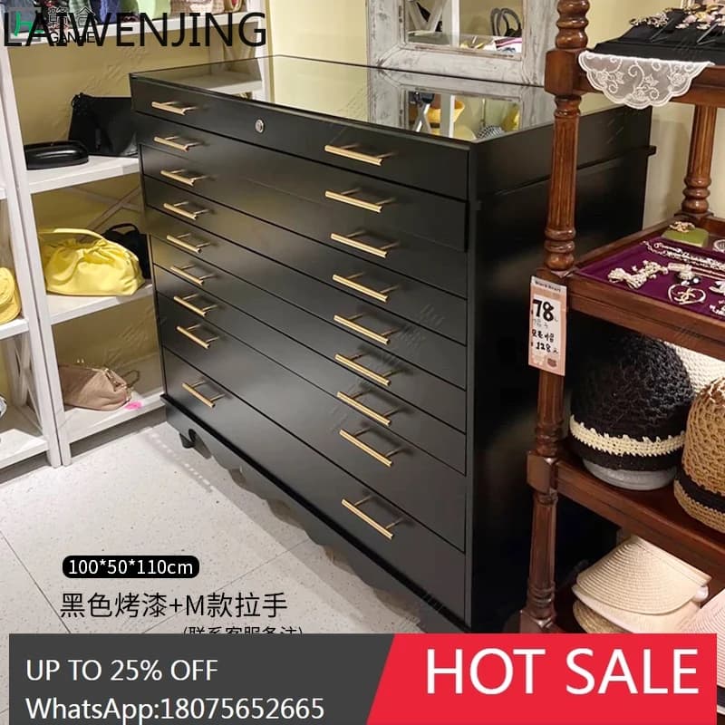 jewelry display cabinet accessories storage glasses counter multi-layer drawer paint